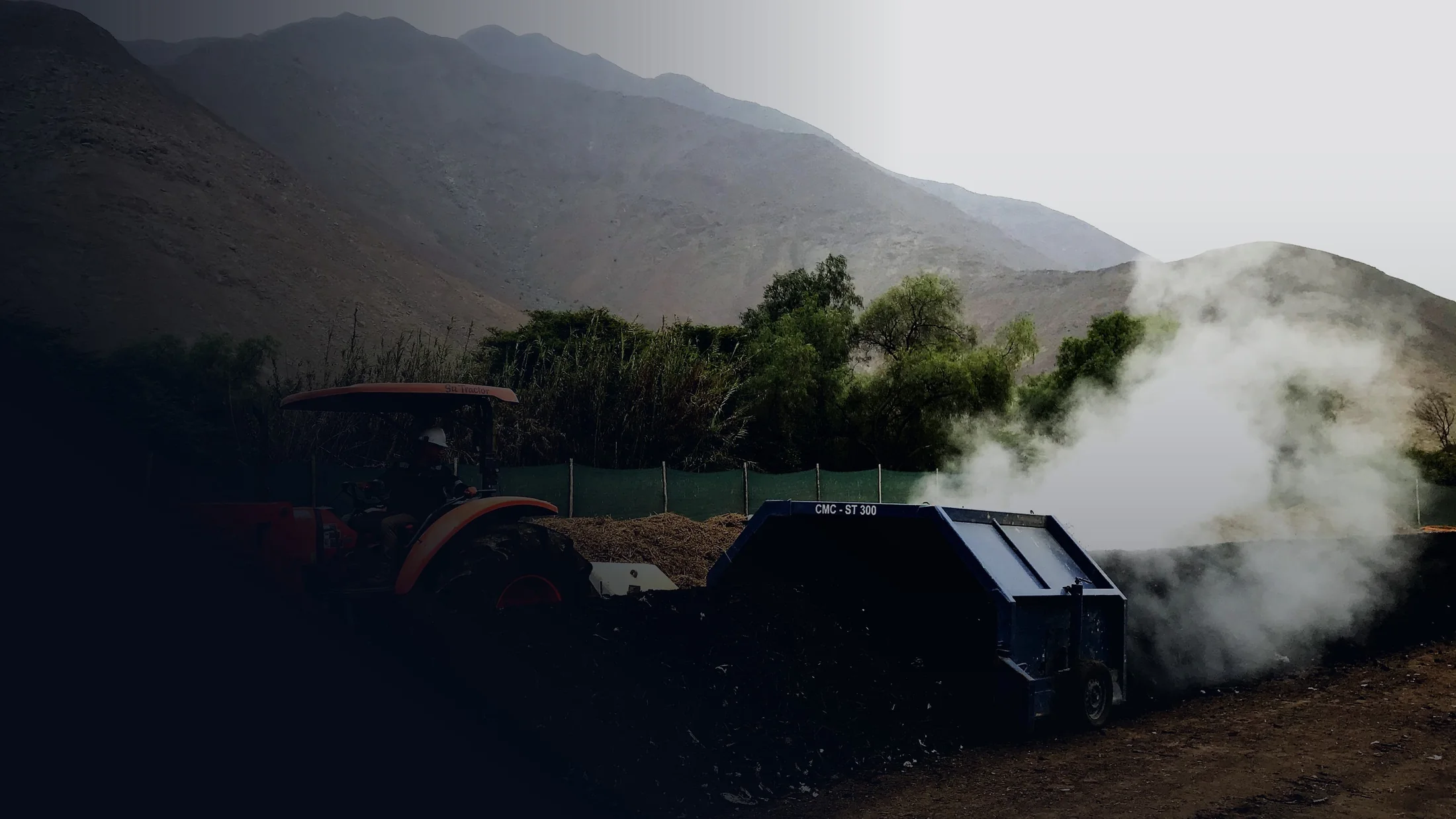 Planta de compostaje de Control Ambiental en operación